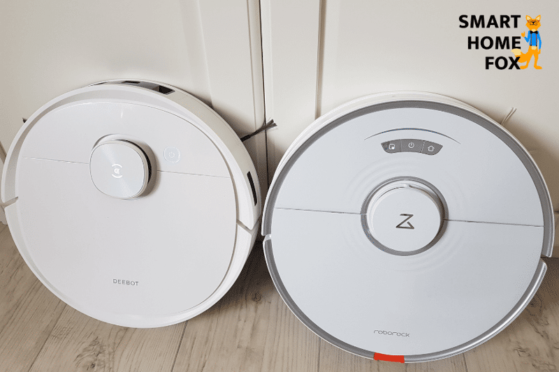 Ecovacs Deebot T9 und der Roborock S7 von oben